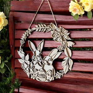 Tavaszi, húsvéti ajtókopogtató, dekoráció, Otthon & Életmód, Dekoráció, Ajtó- és ablak dekoráció, Ajtódísz & Kopogtató, , MESKA