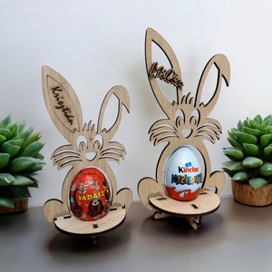 Kinder tartó nyuszi - esküvő - dekoráció - asztaldísz - Meska.hu