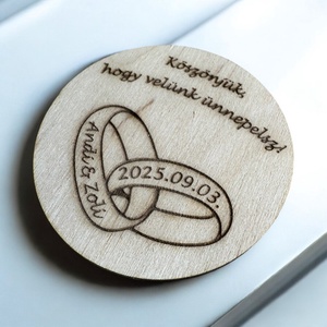 Köszönőajándék gyűrű gravírozással - esküvő - emlék & ajándék - köszönőajándék - Meska.hu