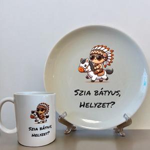 Vicces Szia bátyus, helyzet? tányér, Otthon & Életmód, Konyhafelszerelés, tálalás, Tálalás, Tányér & Étkészlet, , MESKA