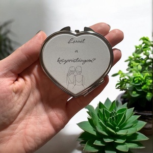 Koszorúslány felkérő tükör - egyedi szöveggel, grafikával, Esküvő, Meghívó & Kártya, Koszorúslány felkérő, , MESKA