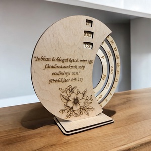 Egyedi öröknaptár - egyedi grafikával, felirattal, Otthon & Életmód, Dekoráció, Fali és függő dekoráció, Falinaptár & Öröknaptár, , MESKA