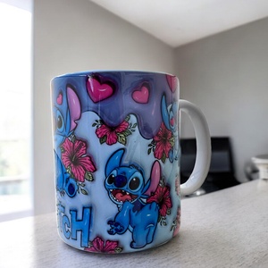 3D hatású Stich bögre - otthon & életmód - konyhafelszerelés, tálalás - tálalás - bögre & csésze - Meska.hu