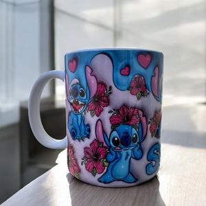 3D hatású Stich bögre - otthon & életmód - konyhafelszerelés, tálalás - tálalás - bögre & csésze - Meska.hu
