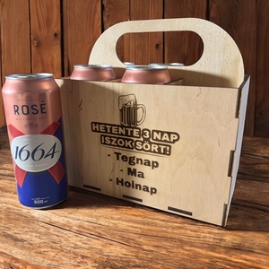 Sörtartó - egyedi gravírozással - otthon & életmód - konyhafelszerelés, tálalás - italos kellékek - sörtartó - Meska.hu