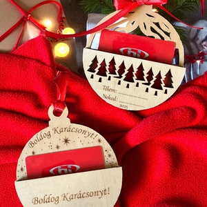 Karácsonyi ajándékkártya átadó - karácsony - karácsonyi lakásdekoráció - karácsonyfadíszek - Meska.hu
