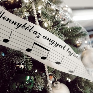 Karácsonyi szalag - Mennyből az angyal, Karácsony, Karácsonyi lakásdekoráció, Karácsonyfadíszek, , MESKA