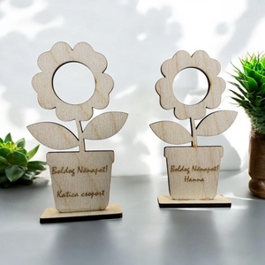 Nőnapi örök virág - nyalókatartós - otthon & életmód - dekoráció - virágdísz és tartó - cserép & kaspó - Meska.hu