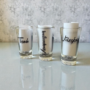 Matricák, matricázott felespohár, esküvői köszönőajándék - esküvő - emlék & ajándék - köszönőajándék - Meska.hu