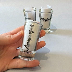 Matricák, matricázott felespohár, esküvői köszönőajándék - esküvő - emlék & ajándék - köszönőajándék - Meska.hu