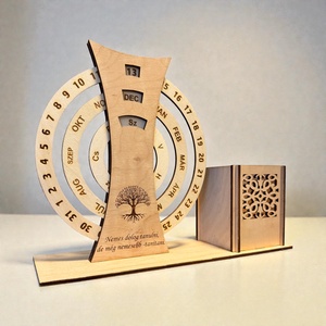 Ballagási egyedi öröknaptár, ceruzatartóval - egyedi grafikával, felirattal, Otthon & Életmód, Dekoráció, Fali és függő dekoráció, Falinaptár & Öröknaptár, , MESKA