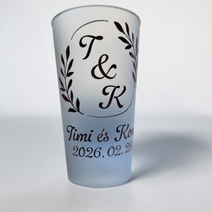 Esküvői köszönőajándék repohár - mintával, vendégnévvel - esküvő - emlék & ajándék - köszönőajándék - Meska.hu