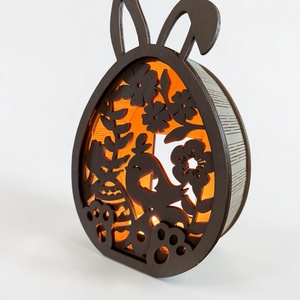 Nyuszis mécsestartó - ünnepi díszek, dekorációk - húsvéti díszek és dekorációk - húsvéti asztaldíszek - Meska.hu