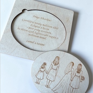 Tanú felkérő - egyedi gravírozással, grafikával, Esküvő, Meghívó & Kártya, Tanú felkérő, , MESKA