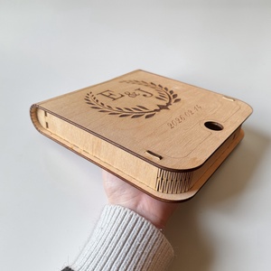 Esküvői pendrive és fénykép tartó díszdoboz - esküvő - emlék & ajándék - album & fotóalbum - Meska.hu