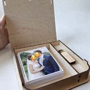 Esküvői pendrive és fénykép tartó díszdoboz - esküvő - emlék & ajándék - album & fotóalbum - Meska.hu