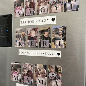 Anyák napja hűtőmágnes - Egyedi fényképes, szöveges - Meska.hu