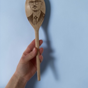 Egyedi fényképes fakanál - kopaszoknak kötelező darab! - otthon & életmód - konyhafelszerelés, tálalás - sütés, főzés - fakanál & fakanáltartó - Meska.hu