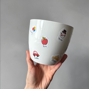 Ballagási kaspó - nevekkel, jelekkel - otthon & életmód - virágdekoráció - virágtartó - kaspó - Meska.hu