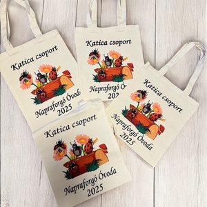 Ballagási kétoldalas vászontáska - nevekkel, jelekkel - táska & tok - bevásárlás & shopper táska - shopper, textiltáska, szatyor - Meska.hu