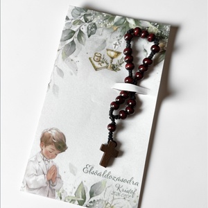 Elsőáldozás rózsafüzér ajándék - névvel, dátummal - otthon & életmód - vallás - kereszt - Meska.hu