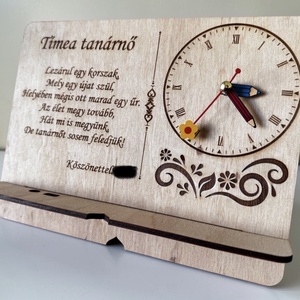 Ballagási ajándék - óra, telefontartó egyedi szövegezéssel, kivágással, , , MESKA