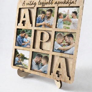 Apák napi képkeret - egyedi gravírozással, fotóelőhívással - Meska.hu