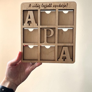 Apák napi képkeret - egyedi gravírozással, fotóelőhívással - kellékek & szerszámok - hobby fa alapanyag - képkeret - Meska.hu