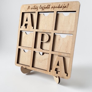 Apák napi képkeret - egyedi gravírozással, fotóelőhívással - kellékek & szerszámok - hobby fa alapanyag - képkeret - Meska.hu