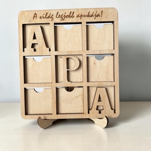 Apák napi képkeret - egyedi gravírozással, fotóelőhívással - kellékek & szerszámok - hobby fa alapanyag - képkeret - Meska.hu