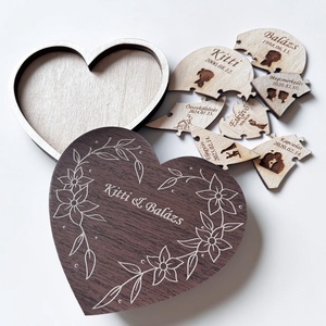 Esküvői puzzle ceremónia - esküvő - emlék & ajándék - nászajándék - ceremónia szett - Meska.hu