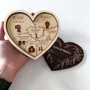 Esküvői puzzle ceremónia - esküvő - emlék & ajándék - nászajándék - ceremónia szett - Meska.hu