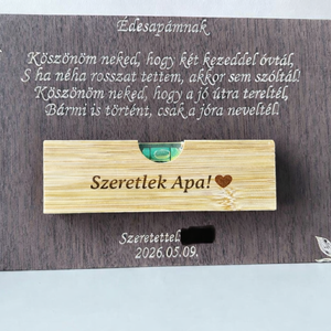 Szülőköszöntő vízmérték ajándék - Meska.hu