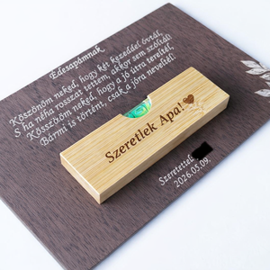 Szülőköszöntő vízmérték ajándék - esküvő - emlék & ajándék - szülőköszöntő ajándék - Meska.hu