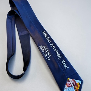 Szülőköszöntő nyakkendő - fényképpel, felirattal - esküvő - emlék & ajándék - szülőköszöntő ajándék - Meska.hu