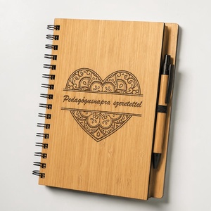 Pedagógusnapi ajándék - bambusz jegyzetfüzet - Meska.hu