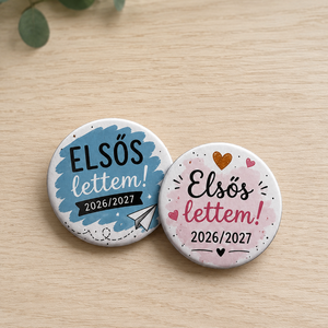 Iskolakezdés jelvény, kitűző egyedi grafikával - elsős lettem - ékszer - kitűző és bross - Meska.hu