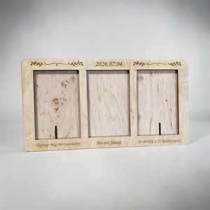 Szülőköszöntő ajándék fotókeret, képkeret - 3 fotós - esküvő - emlék & ajándék - szülőköszöntő ajándék - Meska.hu