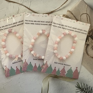 Ásványkarkötő ajándék tanároknak, óvó néniknek, Ékszer, Karkötő, Ásványkarkötő, Gyöngyfűzés, gyöngyhímzés, MESKA