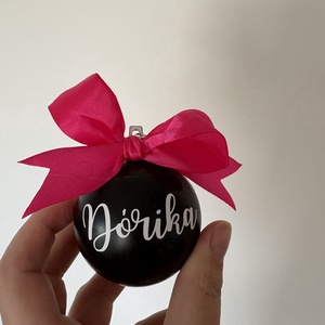 Névre szóló gömb, Karácsony, Karácsonyi lakásdekoráció, Karácsonyfadíszek, Mindenmás, MESKA