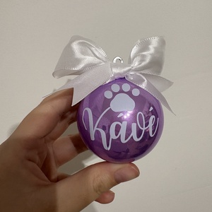 Névre szóló gömb, Karácsony, Karácsonyi lakásdekoráció, Karácsonyfadíszek, Mindenmás, MESKA