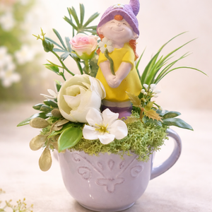 Vidám manólány dísz, Otthon & Életmód, Dekoráció, Asztal és polc dekoráció, Asztaldísz, Virágkötés, MESKA