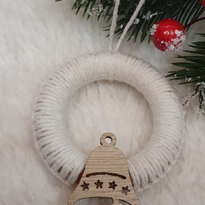 Makramé fenyődísz - karácsony - karácsonyi lakásdekoráció - karácsonyfadíszek - Meska.hu