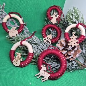 Makramé fenyődísz vegyes méretben, 6 db- os csomagban - karácsony - karácsonyi lakásdekoráció - karácsonyfadíszek - Meska.hu