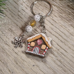 Mézeskalács házikós kulcstartó - táska & tok - kulcstartó & táskadísz - kulcstartó - Meska.hu