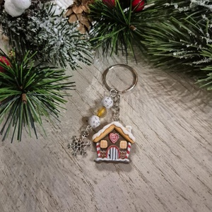 Mézeskalács házikós kulcstartó - táska & tok - kulcstartó & táskadísz - kulcstartó - Meska.hu