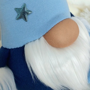 Kék csillagos manó - karácsony - karácsonyi lakásdekoráció - karácsonyi manók, figurák - Meska.hu