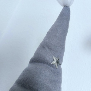 Ezüst csillagos manó - karácsony - karácsonyi lakásdekoráció - karácsonyi manók, figurák - Meska.hu