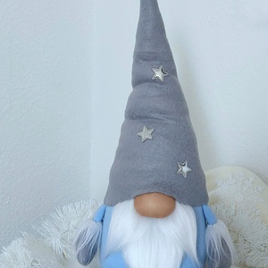 Ezüst csillagos manó - Meska.hu