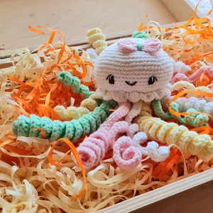 Horgolt mosolygós medúza  - játék & sport - plüssállat & játékfigura - polip, medúza - Meska.hu